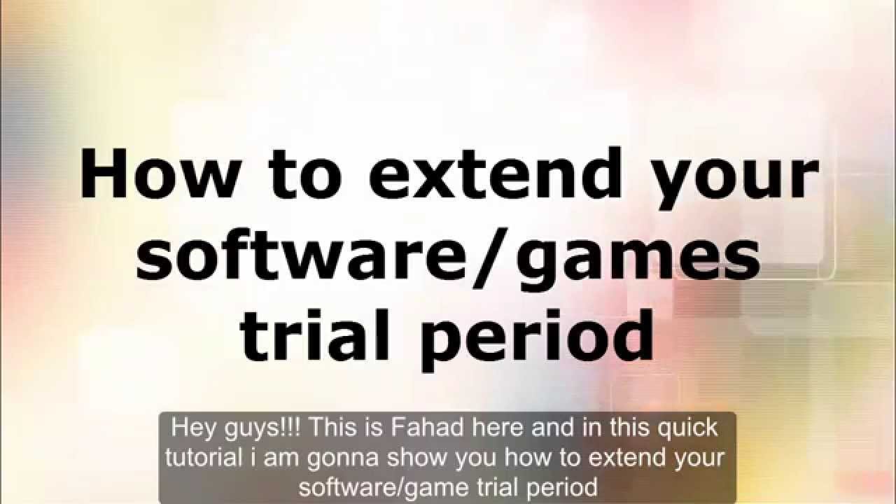 how to extend trial version